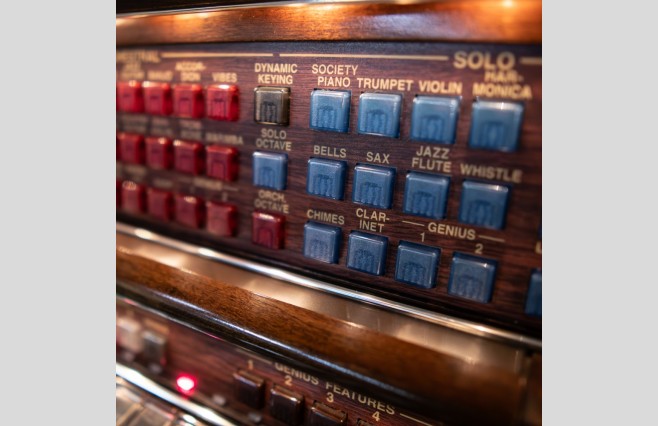 Used Lowrey Majesty DLX Cherry Organ All Inclusive Top Grade Package (SN:510D604K023178) - Image 14